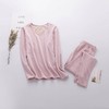 ARN-Y072秋冬季新款真丝拉绒保暖内衣套装女士秋衣秋裤加绒加厚两件套 商品缩略图0