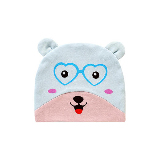 【优棉当道 透气吸汗】婴儿帽子冬季棉质新款宝宝帽无骨双层卡通造型春秋新生儿胎帽 商品图3