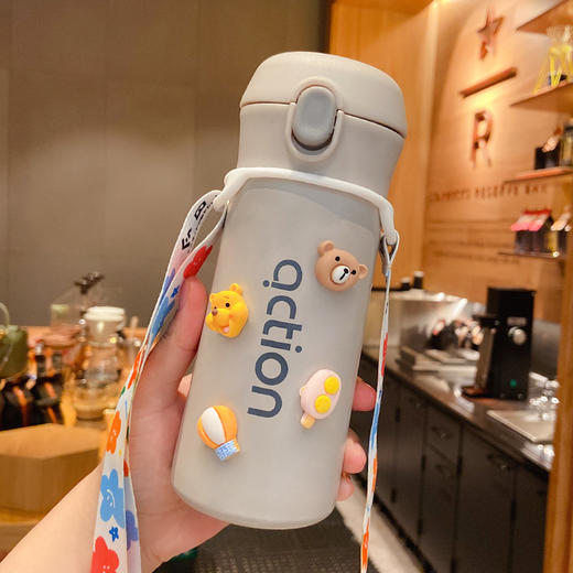 【英伦风直饮水杯】保温杯女可爱超萌少女心水杯餐饮用具韩式简约便携带直饮潮流个性杯子 商品图3