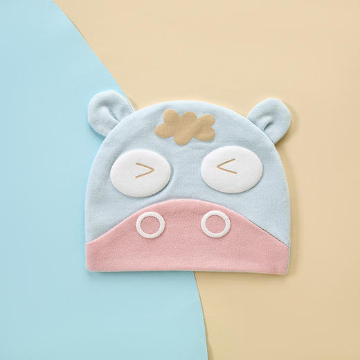 【优棉当道 透气吸汗】婴儿帽子冬季棉质新款宝宝帽无骨双层卡通造型春秋新生儿胎帽 商品图11