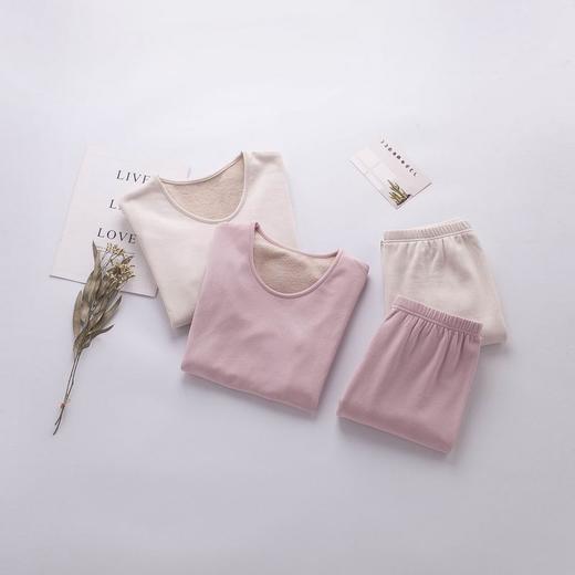 ARN-Y072秋冬季新款真丝拉绒保暖内衣套装女士秋衣秋裤加绒加厚两件套 商品图3