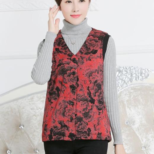 ARN-Y053秋冬保暖背心 休闲女士 修身型保暖透气V字领马甲 商品图5