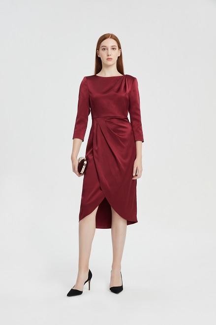 皮尔卡丹女装秋季新款端庄淑女气质礼服连衣裙P1386E1812T0
 商品图1