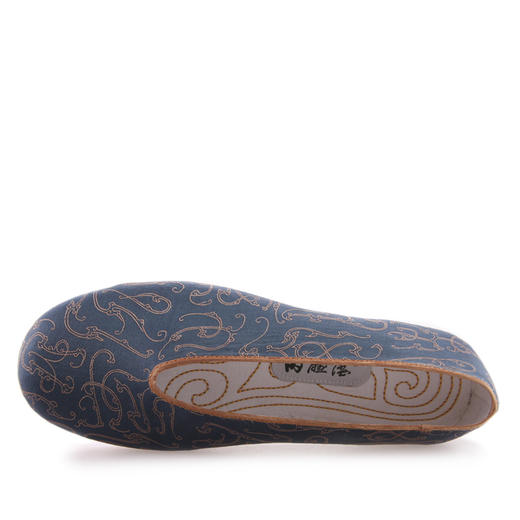 内联升男鞋手工单鞋千层底国家宝藏IP衍生飞鸟春秋小元口布鞋 GB8152 商品图1