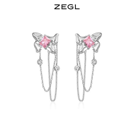 ZEGL设计师蝴蝶流苏耳环女轻奢高级感耳钉ins风耳饰 商品图0