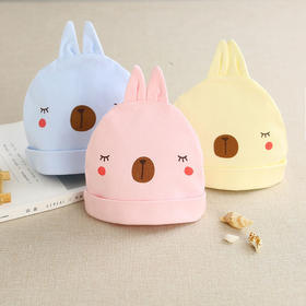 【纯棉面料 告别红疹】婴儿纯棉帽子秋冬新款新生儿纯棉无骨胎帽保暖宝宝双层卡通儿童帽