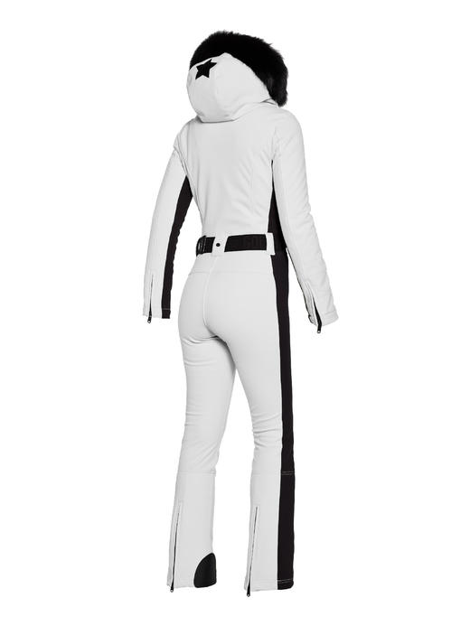 Goldbergh - Parry Ski Suit Real Fox Fur - White - 女装 - 连体滑雪服 - 白色 商品图3