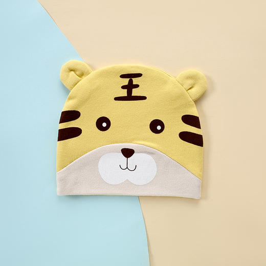 【优棉当道 透气吸汗】婴儿帽子冬季棉质新款宝宝帽无骨双层卡通造型春秋新生儿胎帽 商品图9