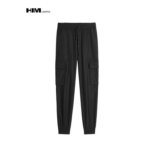 HIM漢崇 束脚裤男秋商场同款潮流工装黑色舒适透气运动休闲裤 商品图0