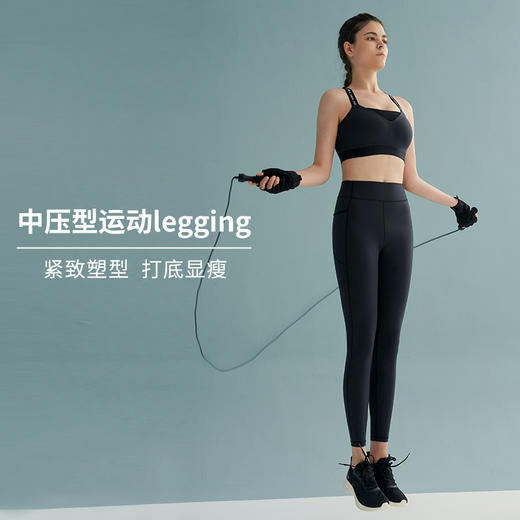 HSIA遐九分运动裤女蜜桃臀塑型显瘦瑜伽健身裤耐穿跑步打底紧身裤 商品图1