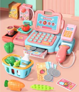 儿童超市收银机玩具 仿真售货收银台 过家家套装