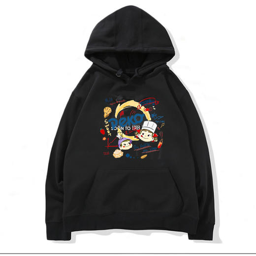 欧阳娜娜同款不二家厚2022年新款黑色连帽卫衣女春秋外套薄款宽松韩版上衣圣诞礼物七夕情人节 商品图4