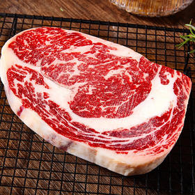 花间肥【4-5片厚切  2斤装】澳洲安格斯谷饲【眼肉牛排】1000克  原肉原切  鲜嫩多汁 可煎可烤