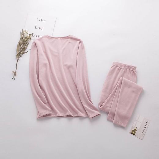 ARN-Y072秋冬季新款真丝拉绒保暖内衣套装女士秋衣秋裤加绒加厚两件套 商品图2