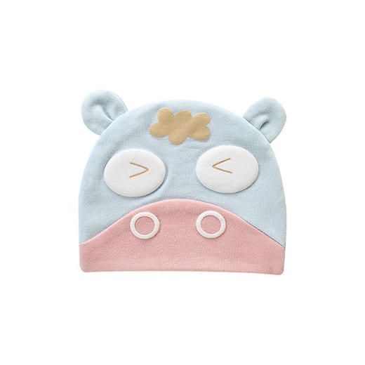 【优棉当道 透气吸汗】婴儿帽子冬季棉质新款宝宝帽无骨双层卡通造型春秋新生儿胎帽 商品图4