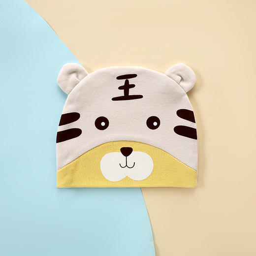 【优棉当道 透气吸汗】婴儿帽子冬季棉质新款宝宝帽无骨双层卡通造型春秋新生儿胎帽 商品图10