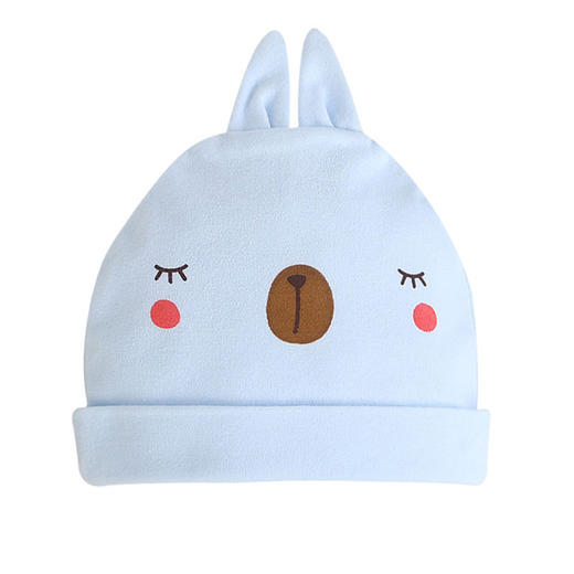 【纯棉面料 告别红疹】婴儿纯棉帽子秋冬新款新生儿纯棉无骨胎帽保暖宝宝双层卡通儿童帽 商品图4