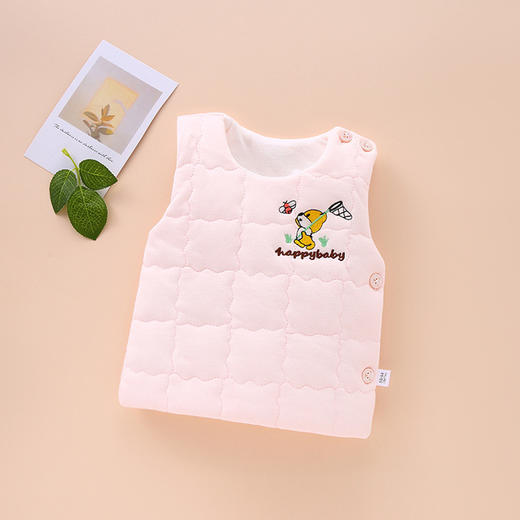 【柔软透气吸汗】A类婴儿马甲秋冬季加棉保暖背心童装新生儿夹棉内胆坎肩 商品图6
