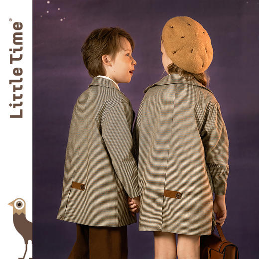 littletime儿童风衣外套2021冬季新款文艺中长款男女童春秋装大衣 商品图3