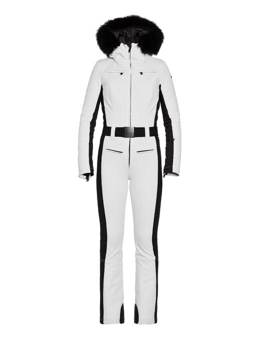 Goldbergh - Parry Ski Suit Real Fox Fur - White - 女装 - 连体滑雪服 - 白色 商品图1