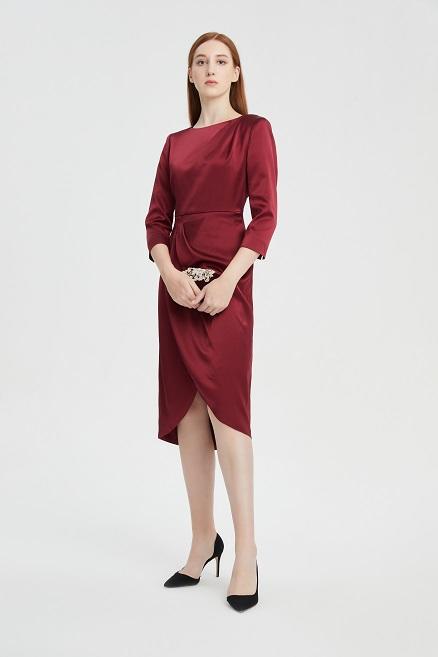 皮尔卡丹女装秋季新款端庄淑女气质礼服连衣裙P1386E1812T0
 商品图2