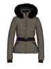 Goldbergh - Claire Jacket Real Fox Fur - Black/Desert - 女装 - 滑雪夹克 - 黑色/棕色 商品缩略图0