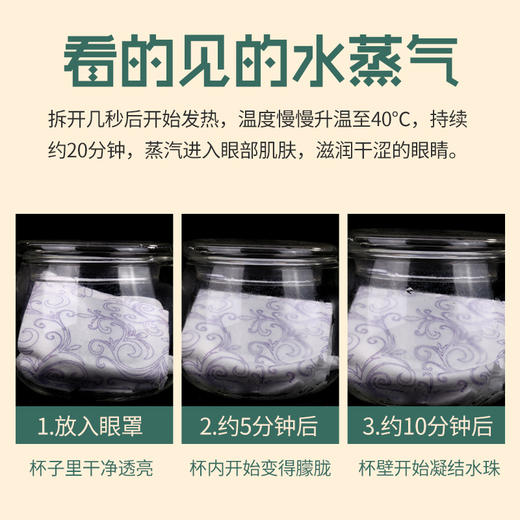 【拍1发3】艾草自发热蒸汽眼罩 热敷遮光睡眠护眼贴-W仓 商品图3