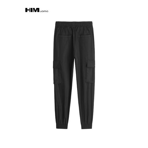 HIM漢崇 束脚裤男秋商场同款潮流工装黑色舒适透气运动休闲裤 商品图1