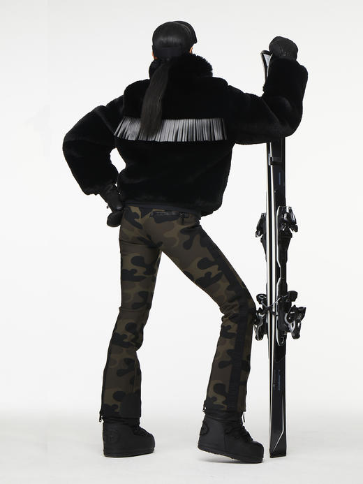 Goldbergh - Cowboy Jacket Faux Fur - Black - 女装 - 滑雪夹克 - 黑色 商品图4