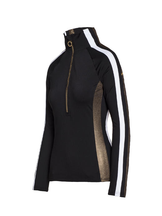 Goldbergh - Glow Ski Pully - Gold - 女装 - 速干 - 黑色/金色 商品图2