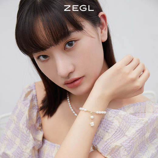 ZEGL花朵珍珠手链女生ins小众设计新款手饰品 商品图0