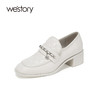 westory早秋新品小牛皮乐福鞋女真皮软皮链条徽章单鞋W20CM70471 商品缩略图2