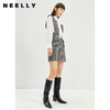 NEELLY纳俪千鸟格背带裙女羊毛A字裙秋冬内搭减龄小个子百搭显高N21101Y01027 商品缩略图3