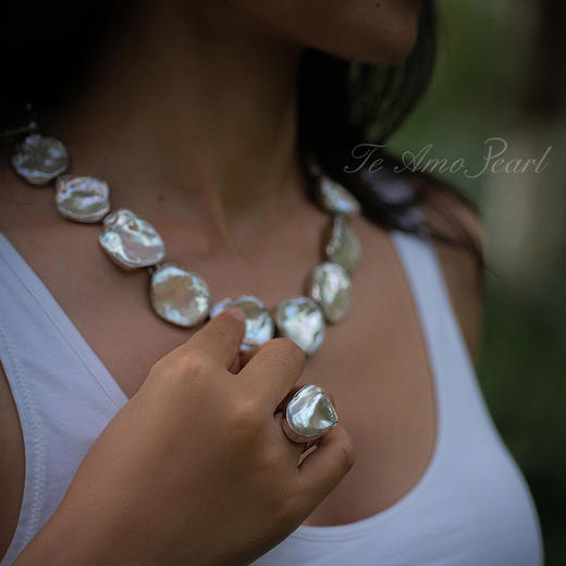 【自然之美】系列淡水Keshi珍珠耳饰/项链/戒指 商品图5