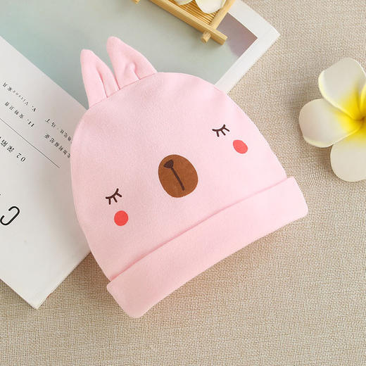 【纯棉面料 告别红疹】婴儿纯棉帽子秋冬新款新生儿纯棉无骨胎帽保暖宝宝双层卡通儿童帽 商品图6