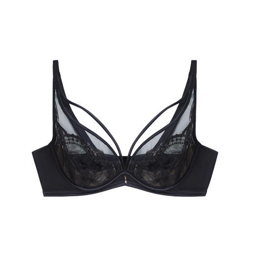 欧迪芬内衣女大胸显小胸罩性感深V聚拢上托防下垂蕾丝文胸OB1339 商品图5