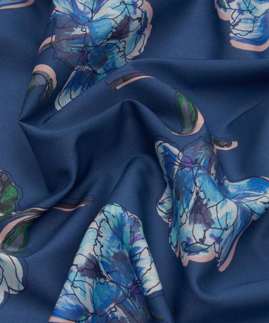 lt144a liberty 牡丹蓝 季节款面料 230/米 顺丰到付