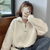 vetiver羊羔毛短款卫衣女宽松韩版潮ins慵懒风bf加绒加厚高领外套 商品缩略图1