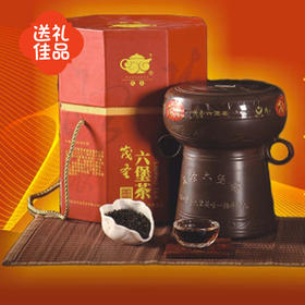 茂圣六堡茶 鼓型陶罐装500g一级黑茶叶 广西梧州特产