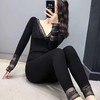 RY-R2689可可唯美树纹蕾丝恒温发热保暖内衣V领女神衣修身秋衣秋裤套装女 商品缩略图0