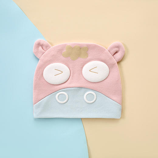 【优棉当道 透气吸汗】婴儿帽子冬季棉质新款宝宝帽无骨双层卡通造型春秋新生儿胎帽 商品图13