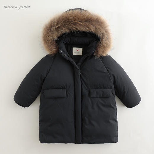 【户外防寒】马克珍妮新款冬装女童中长款加厚羽绒服213605 商品图3