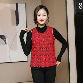ARN-Y053秋冬保暖背心 休闲女士 修身型保暖透气V字领马甲