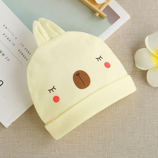 【纯棉面料 告别红疹】婴儿纯棉帽子秋冬新款新生儿纯棉无骨胎帽保暖宝宝双层卡通儿童帽 商品图7