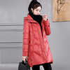 WE-LCMN21888 连帽加厚保暖羽绒棉服女中长款2021冬装新款修身气质减龄棉衣外套 商品缩略图5