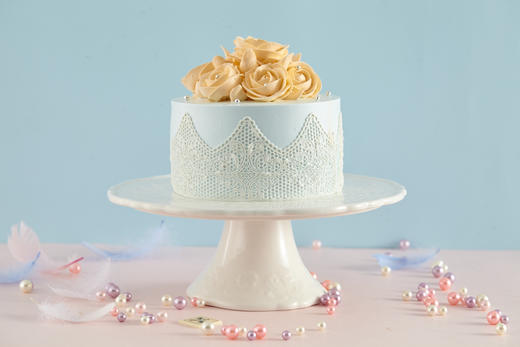 玫瑰蕾丝ins创意生日蛋糕浪漫少女心鲜果夹心蛋糕