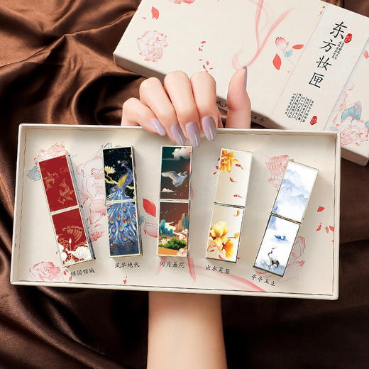 七夕国风雕花口红套装礼盒彩妆微雕唇膏套盒情人节礼物 商品图2