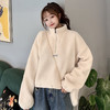vetiver羊羔毛短款卫衣女宽松韩版潮ins慵懒风bf加绒加厚高领外套 商品缩略图4
