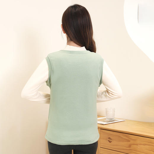 ARN-Y134荧光绿秋冬季保暖马甲肩背心桑蚕丝填充保暖女士 商品图1