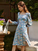 欧芮儿碎花连衣裙女新款2021收腰显瘦气质法式甜美减龄茶歇裙 商品缩略图0